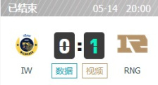 IW vs RNG重赛
