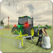 现代拖拉机耕种