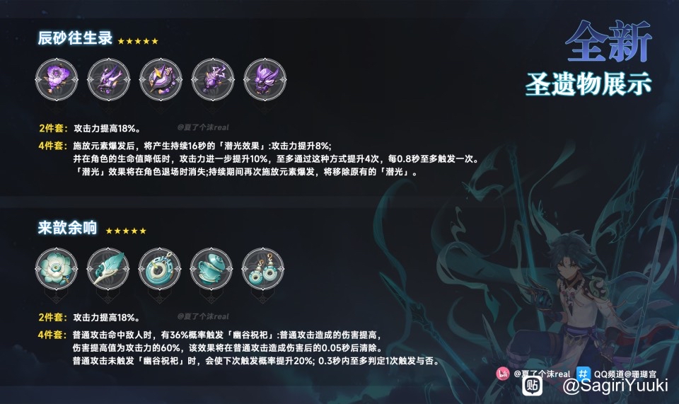 新圣遗物：辰砂套&余响套