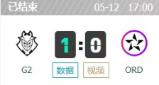 G2 vs ORD