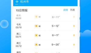 查看天气变化APP